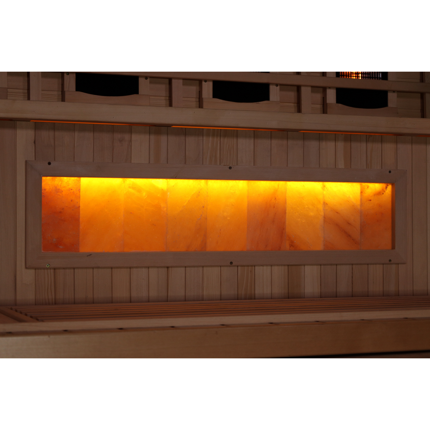 Golden Designs 3-Person Corner Full Spectrum PureTech™ Near Zero EMF FAR Infrared Sauna with Himalayan Salt Bar