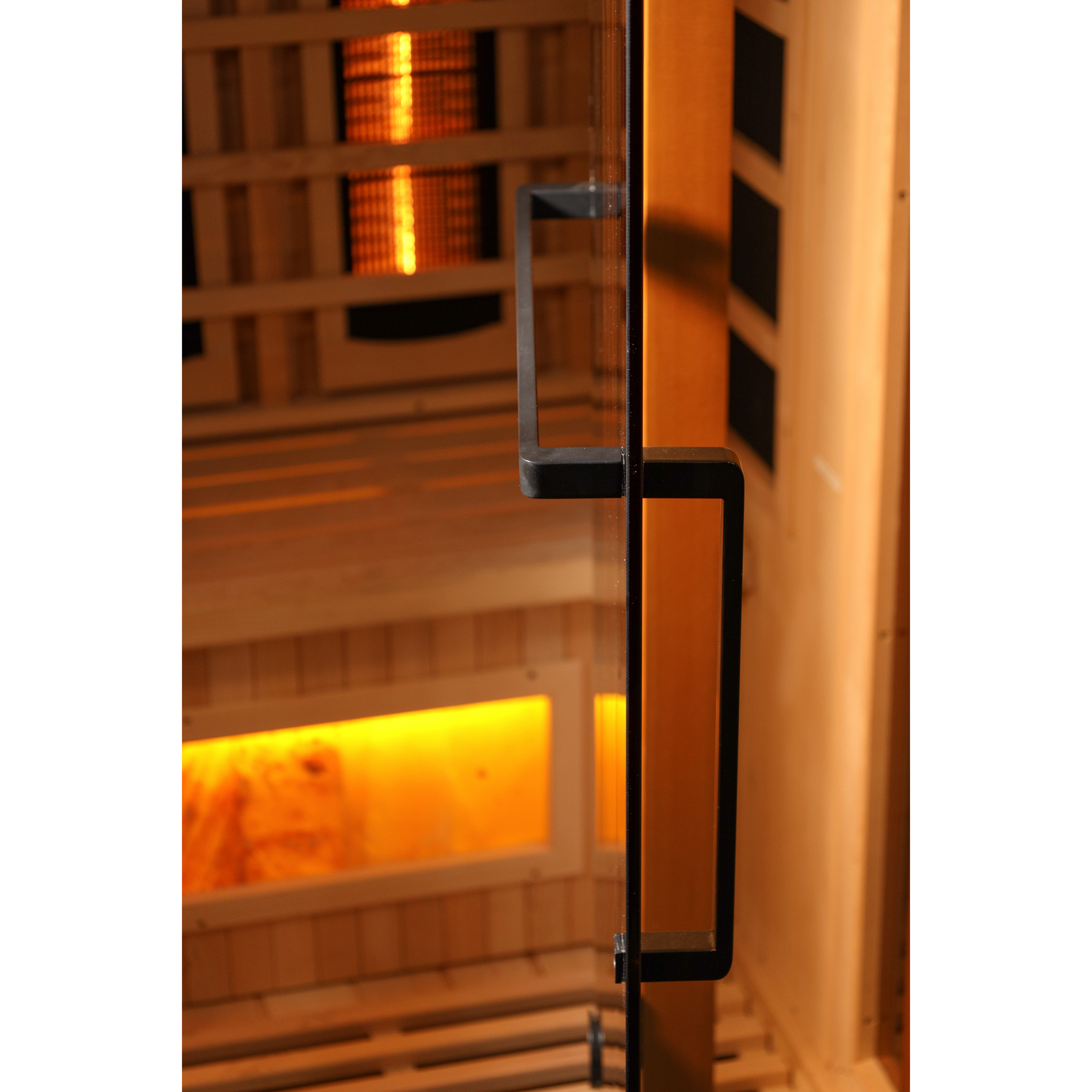 Golden Designs 3-Person Full Spectrum PureTech™ Near Zero EMF FAR Infrared Sauna with Himalayan Salt Bar