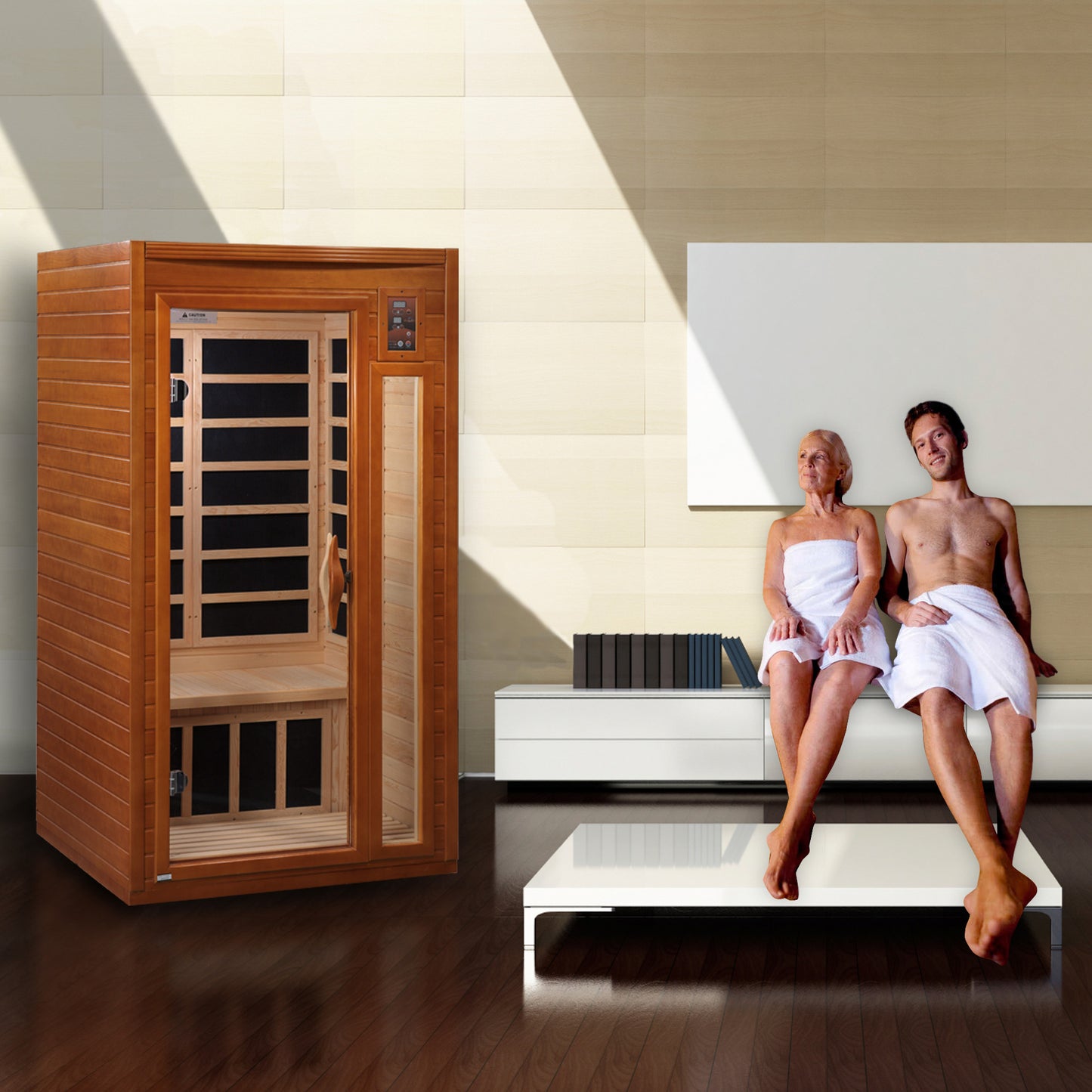 Golden Designs Dynamic Barcelona Elite 1-2-person Ultra Low EMF FAR Infrared Sauna