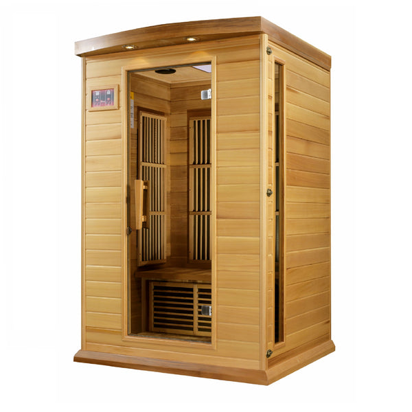 Golden Designs Maxxus 2-Person Low EMF FAR Infrared Canadian Red Cedar Sauna