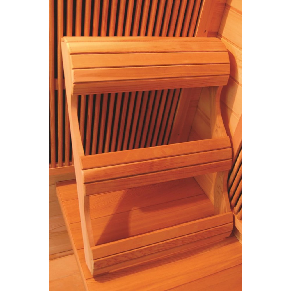SunRay Roslyn 4 Person Cedar Sauna w/Carbon Heaters/Side Bench Seating